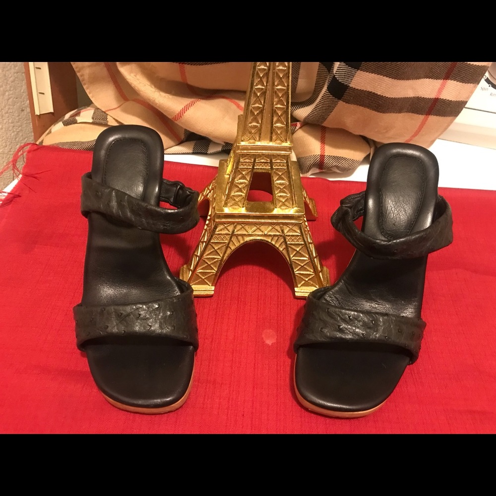 New shoes leather real ostrich